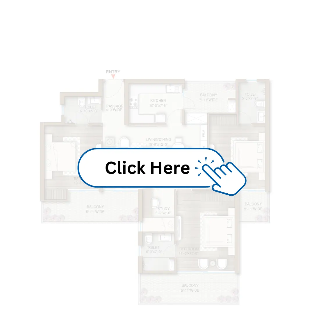 Suncity 3 BHK Floor Plan